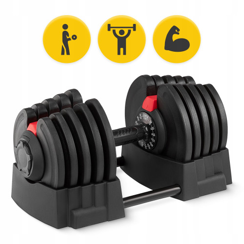 Гантель  4FIZJO 2 в 1 Premium 2.5-40 кг з регульованою вагою - фото №3